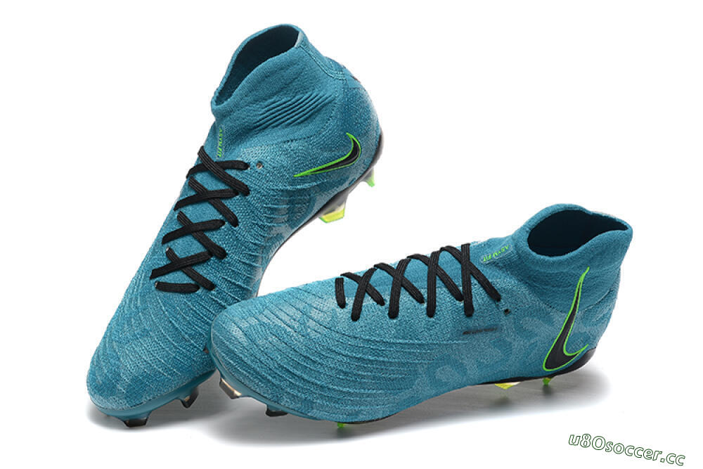 Men's Nike Phantom Luna Elite NU FG Firm Ground High-Tops Football Boots - Blue/Black/Yellow 6