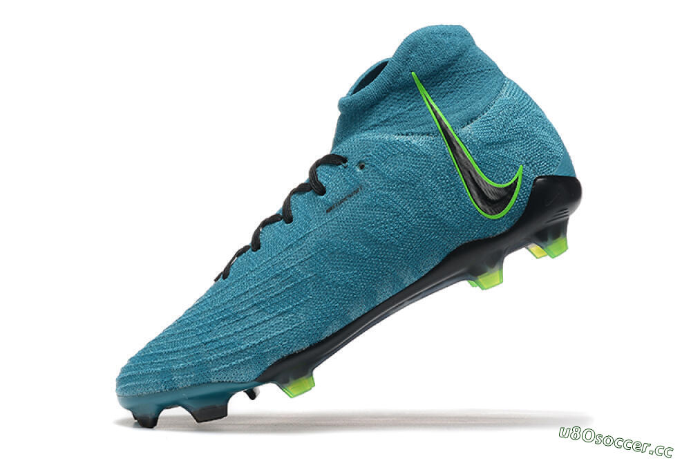 Men's Nike Phantom Luna Elite NU FG Firm Ground High-Tops Football Boots - Blue/Black/Yellow 8