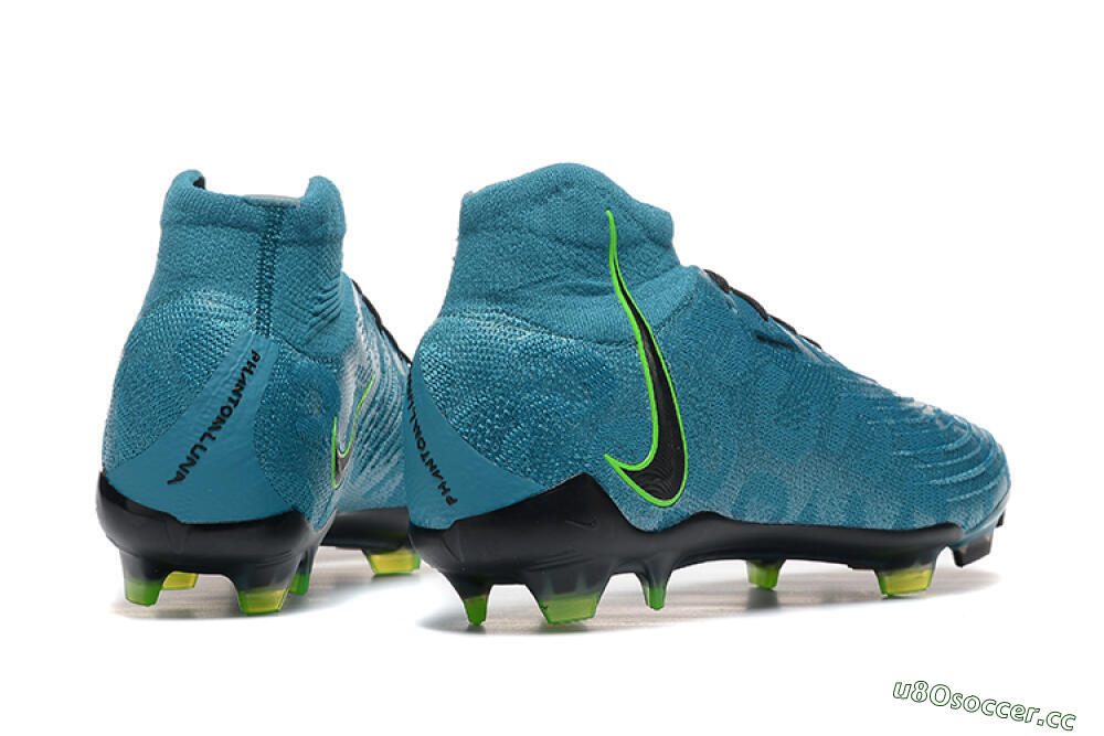 Men's Nike Phantom Luna Elite NU FG Firm Ground High-Tops Football Boots - Blue/Black/Yellow 9