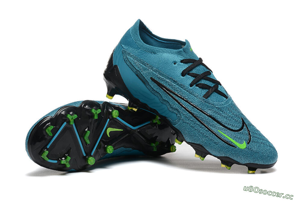 Men's Nike Phantom GX Elite FG Firm Ground Low-Tops Football Boots - Blue/Black/Yellow 4