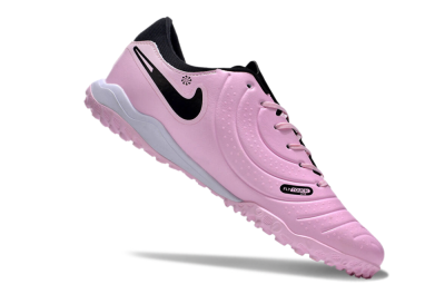 Men's Nike Tiempo Legend 10 Pro TF Artificial Turf Low-Tops Football Shoes - Pink/Black/White
