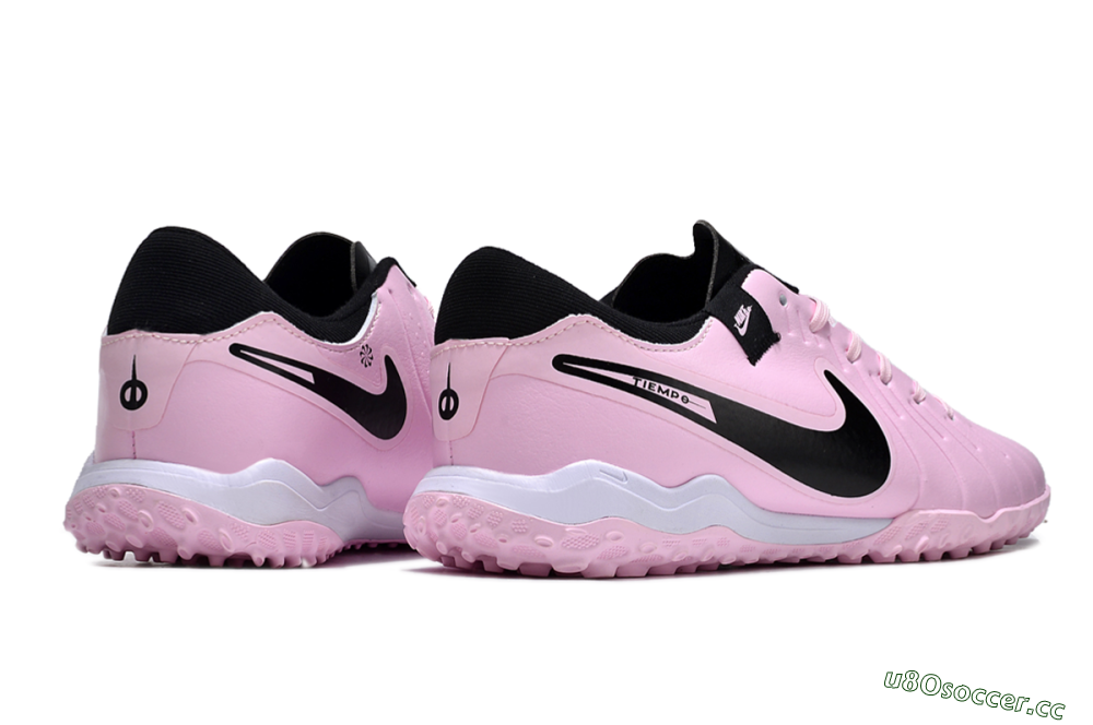 Men's Nike Tiempo Legend 10 Pro TF Artificial Turf Low-Tops Football Shoes - Pink/Black/White 6