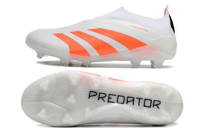 Unisex Adidas Predator Accuracy+ FG Firm Ground Low-Tops Football Boots - Beige/White/Red