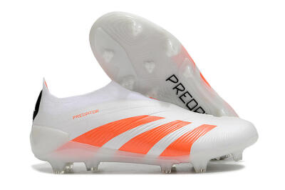 Unisex Adidas Predator Accuracy+ FG Firm Ground Low-Tops Football Boots - Beige/White/Red