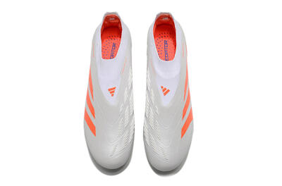 Unisex Adidas Predator Accuracy+ FG Firm Ground Low-Tops Football Boots - Beige/White/Red