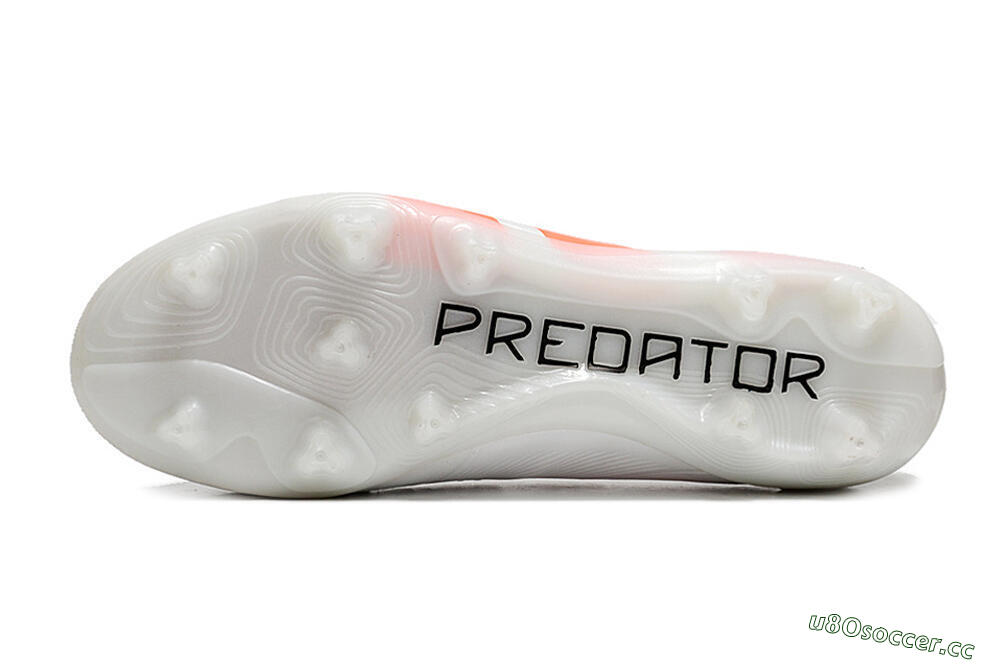 Unisex Adidas Predator Accuracy+ FG Firm Ground Low-Tops Football Boots - Beige/White/Red 6