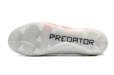 Unisex Adidas Predator Accuracy+ FG Firm Ground Low-Tops Football Boots - Beige/White/Red