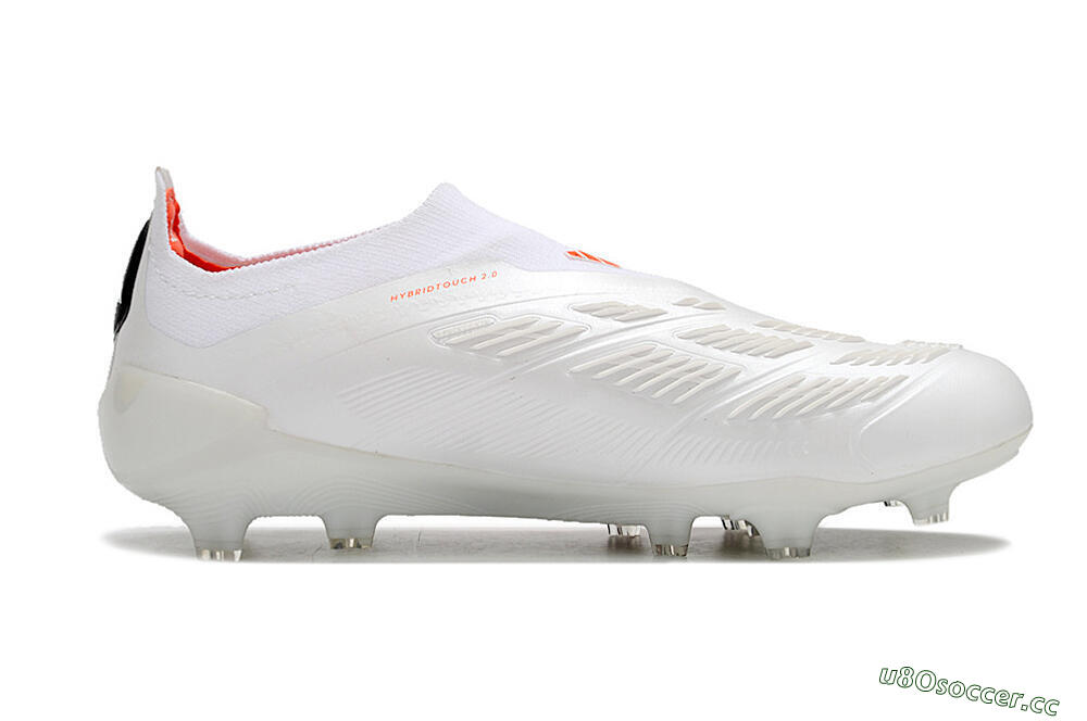 Unisex Adidas Predator Accuracy+ FG Firm Ground Low-Tops Football Boots - Beige/White/Red 7