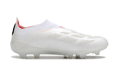 Unisex Adidas Predator Accuracy+ FG Firm Ground Low-Tops Football Boots - Beige/White/Red