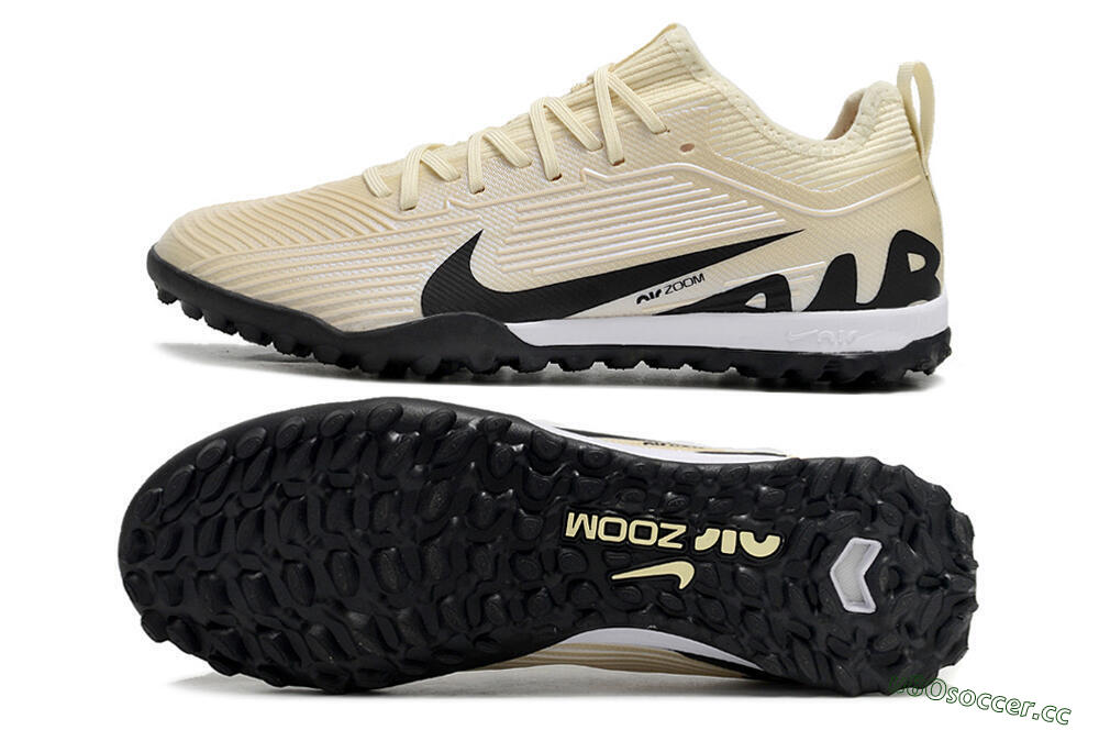 Unisex Nike Air Zoom Mercurial Vapor 15 Elite TF Artificial Turf Low-Tops Football Shoes - Beige/Black/White 1