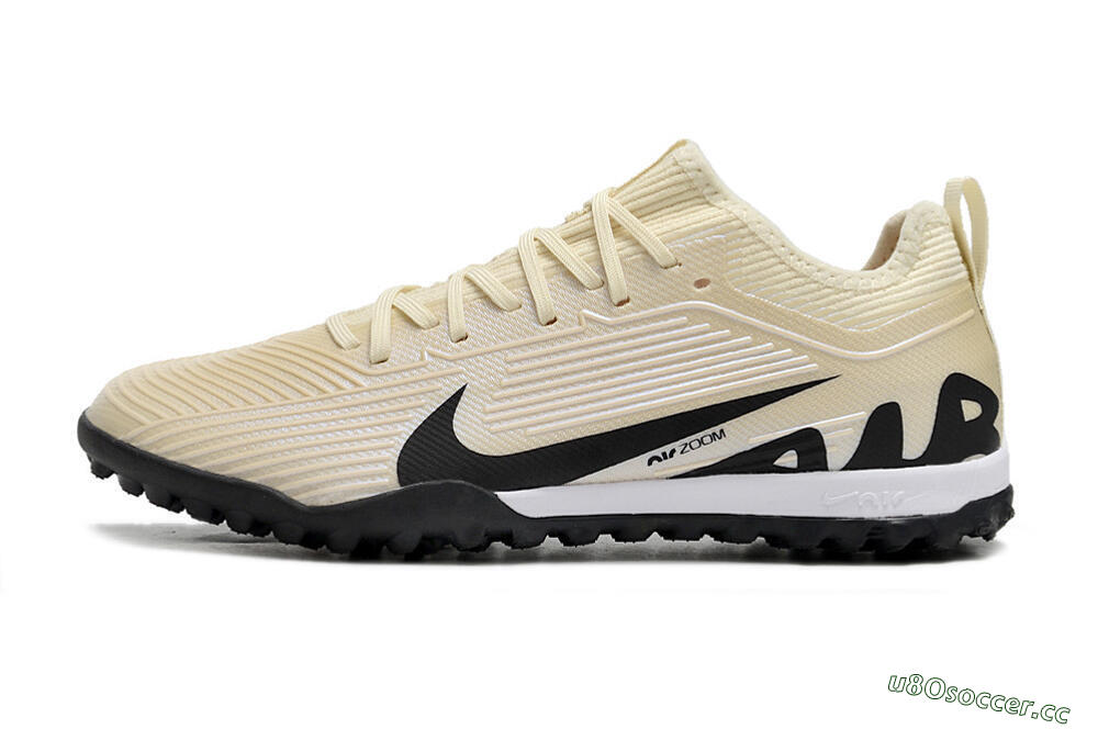 Unisex Nike Air Zoom Mercurial Vapor 15 Elite TF Artificial Turf Low-Tops Football Shoes - Beige/Black/White 0