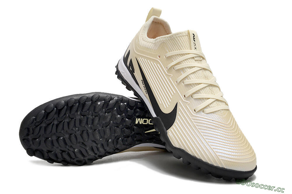 Unisex Nike Air Zoom Mercurial Vapor 15 Elite TF Artificial Turf Low-Tops Football Shoes - Beige/Black/White 3