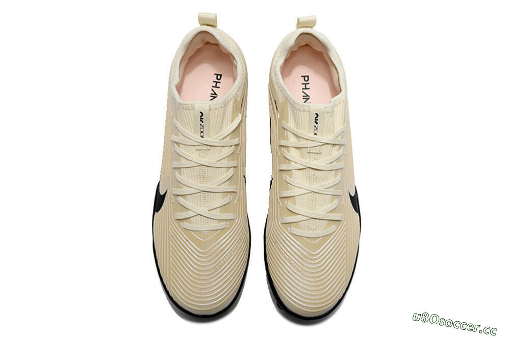 Unisex Nike Air Zoom Mercurial Vapor 15 Elite TF Artificial Turf Low-Tops Football Shoes - Beige/Black/White 4