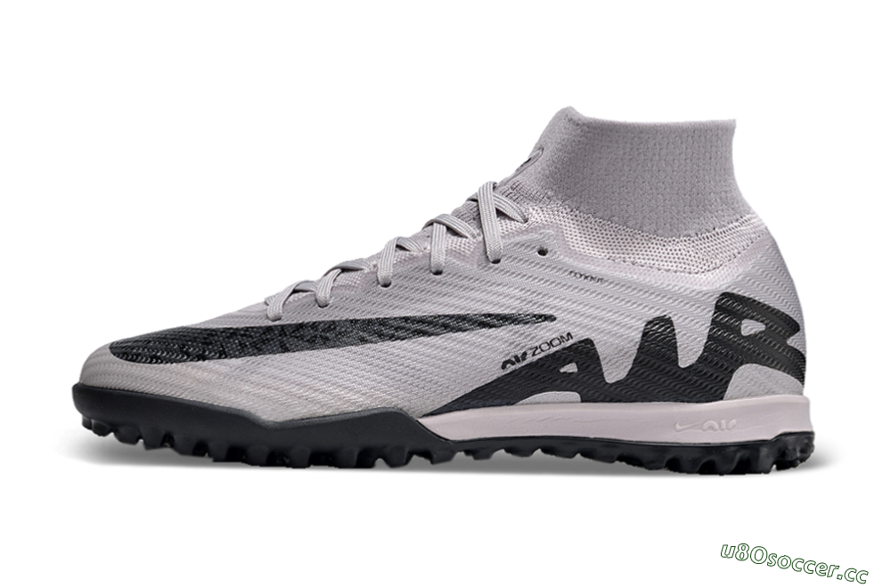 Unisex Nike Air Zoom Mercurial Superfly 9 Elite TF Artificial Turf High-Tops Football Shoes - Grey/Purple/Black 0