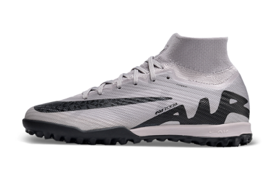 Unisex Nike Air Zoom Mercurial Superfly 9 Elite TF Artificial Turf High-Tops Football Shoes - Grey/Purple/Black