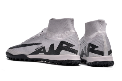 Unisex Nike Air Zoom Mercurial Superfly 9 Elite TF Artificial Turf High-Tops Football Shoes - Grey/Purple/Black