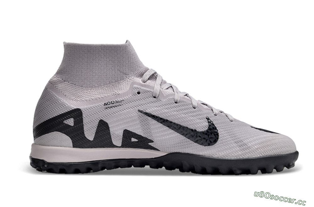 Unisex Nike Air Zoom Mercurial Superfly 9 Elite TF Artificial Turf High-Tops Football Shoes - Grey/Purple/Black 5
