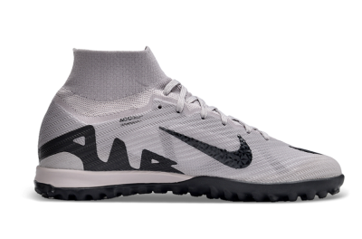 Unisex Nike Air Zoom Mercurial Superfly 9 Elite TF Artificial Turf High-Tops Football Shoes - Grey/Purple/Black