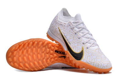 Unisex Nike Air Zoom Mercurial Vapor 15 Elite TF Artificial Turf Low-Tops Football Shoes - White/Black/Gold