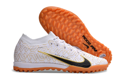 Unisex Nike Air Zoom Mercurial Vapor 15 Elite TF Artificial Turf Low-Tops Football Shoes - White/Black/Gold