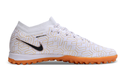 Unisex Nike Air Zoom Mercurial Vapor 15 Elite TF Artificial Turf Low-Tops Football Shoes - White/Black/Gold