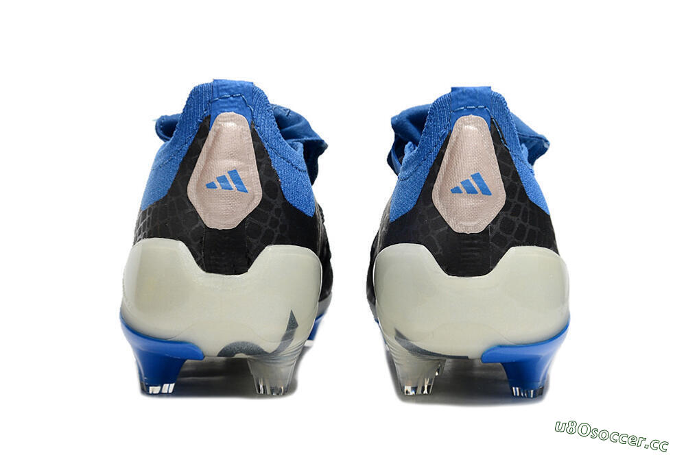 Unisex Adidas Predator Elite Foldover Tongue FG Firm Ground Low-Tops Football Boots - Black/White/Blue 5