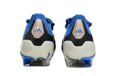 Unisex Adidas Predator Elite Foldover Tongue FG Firm Ground Low-Tops Football Boots - Black/White/Blue