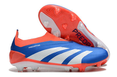 Unisex Adidas Predator Accuracy+ FG Firm Ground Low-Tops Football Boots - Blue/White/Red