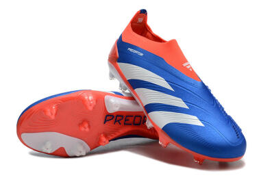 Unisex Adidas Predator Accuracy+ FG Firm Ground Low-Tops Football Boots - Blue/White/Red