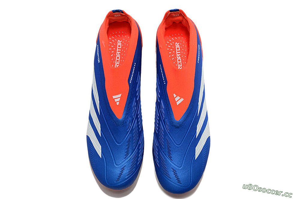 Unisex Adidas Predator Accuracy+ FG Firm Ground Low-Tops Football Boots - Blue/White/Red 4