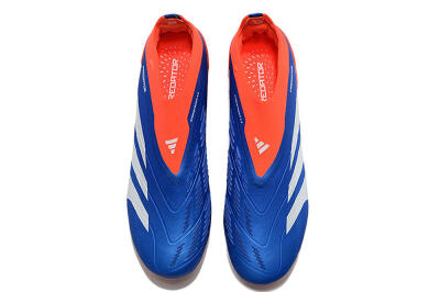 Unisex Adidas Predator Accuracy+ FG Firm Ground Low-Tops Football Boots - Blue/White/Red