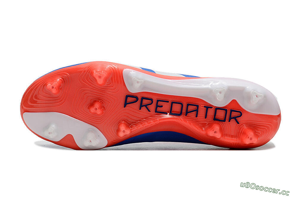Unisex Adidas Predator Accuracy+ FG Firm Ground Low-Tops Football Boots - Blue/White/Red 6