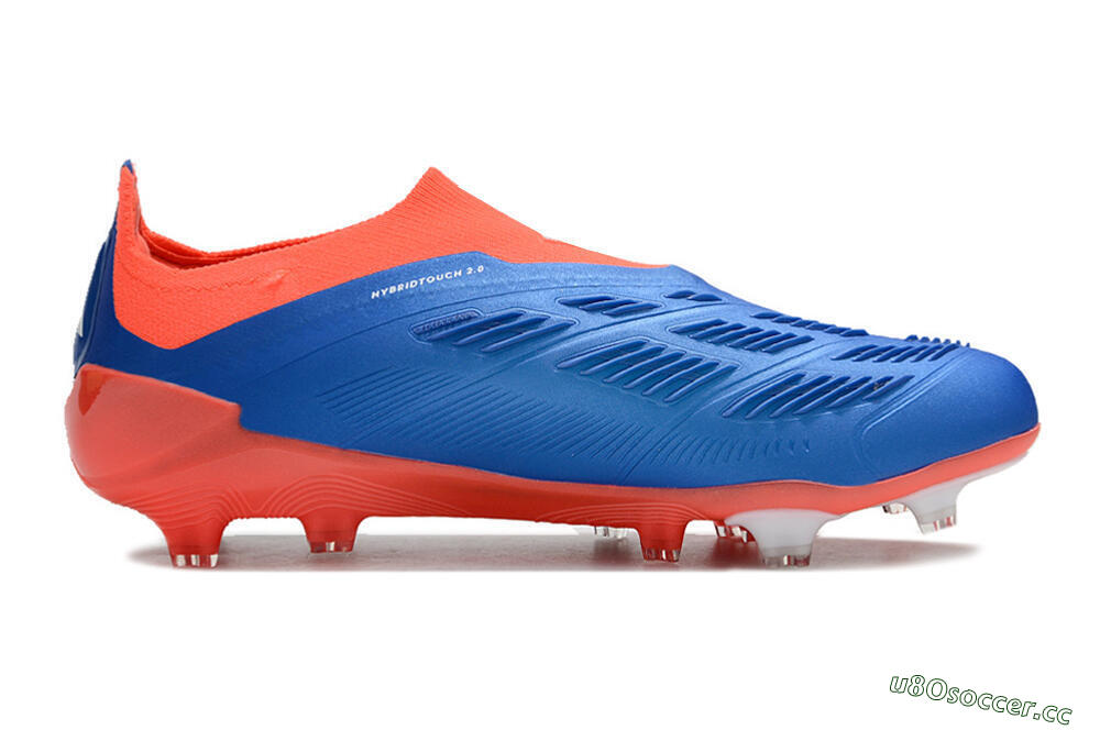 Unisex Adidas Predator Accuracy+ FG Firm Ground Low-Tops Football Boots - Blue/White/Red 7