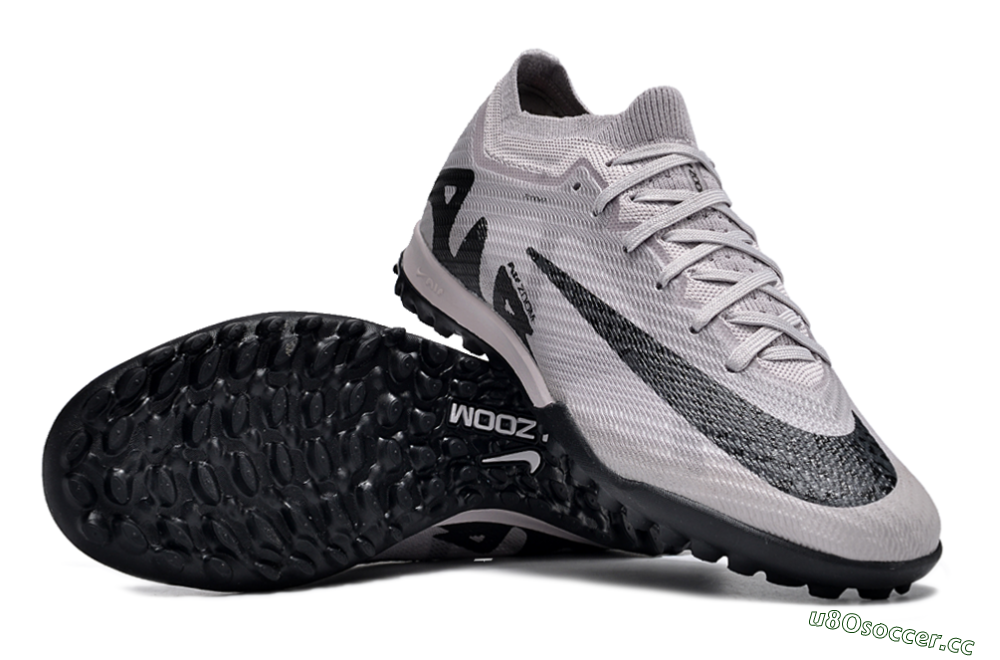 Unisex Nike Air Zoom Mercurial Vapor 15 Elite TF Artificial Turf Low-Tops Football Shoes - Grey/Purple/Black 1
