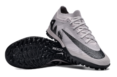 Unisex Nike Air Zoom Mercurial Vapor 15 Elite TF Artificial Turf Low-Tops Football Shoes - Grey/Purple/Black