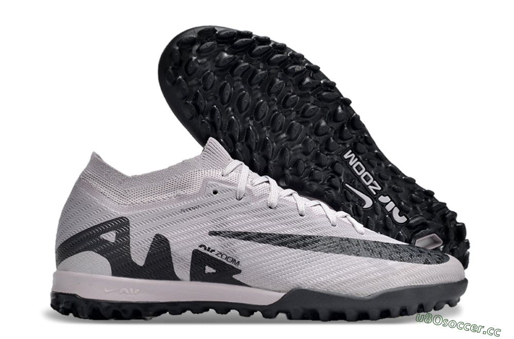 Unisex Nike Air Zoom Mercurial Vapor 15 Elite TF Artificial Turf Low-Tops Football Shoes - Grey/Purple/Black 2