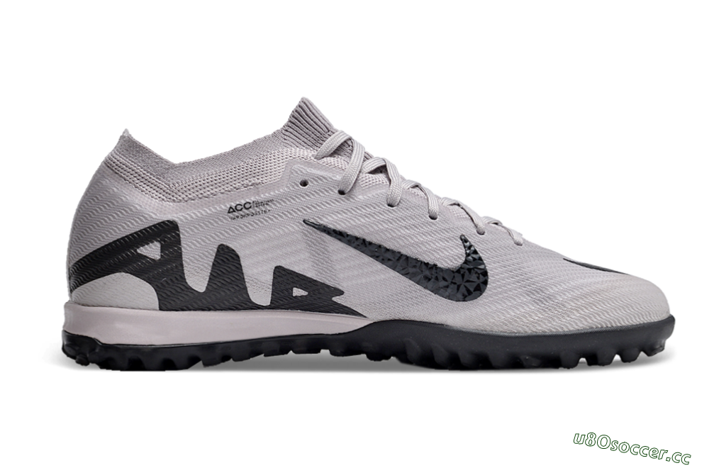 Unisex Nike Air Zoom Mercurial Vapor 15 Elite TF Artificial Turf Low-Tops Football Shoes - Grey/Purple/Black 5