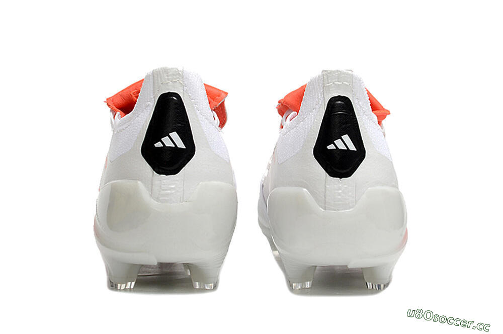 Unisex Adidas Predator Elite Foldover Tongue FG Firm Ground Low-Tops Football Boots - Beige/White/Red 5