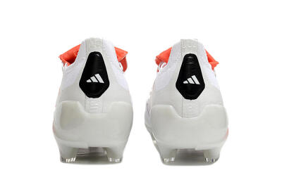 Unisex Adidas Predator Elite Foldover Tongue FG Firm Ground Low-Tops Football Boots - Beige/White/Red