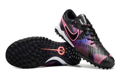 Men's Nike Tiempo Legend 10 Pro TF Artificial Turf Low-Tops Football Shoes - Black/Purple/Pink