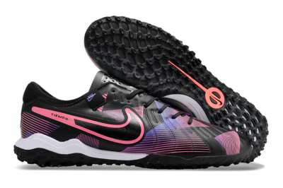 Men's Nike Tiempo Legend 10 Pro TF Artificial Turf Low-Tops Football Shoes - Black/Purple/Pink