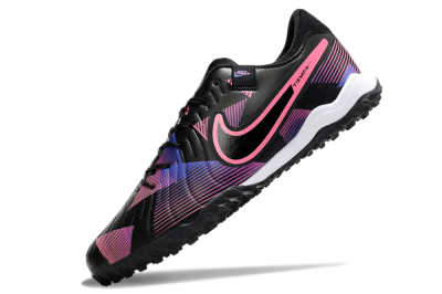 Men's Nike Tiempo Legend 10 Pro TF Artificial Turf Low-Tops Football Shoes - Black/Purple/Pink