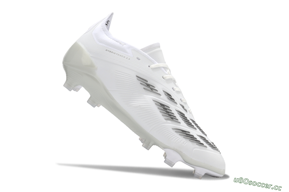 Men's Adidas Predator Accuracy.1 FG Firm Ground Low-Tops Football Boots - White/Silver/Grey 4