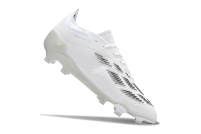 Men's Adidas Predator Accuracy.1 FG Firm Ground Low-Tops Football Boots - White/Silver/Grey