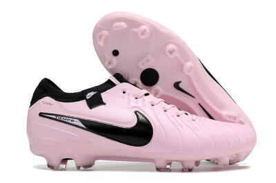 Men's Nike Tiempo Legend 10 Elite FG Firm Ground Low-Tops Football Boots - Pink/Black