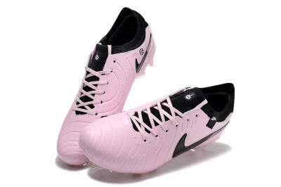 Men's Nike Tiempo Legend 10 Elite FG Firm Ground Low-Tops Football Boots - Pink/Black