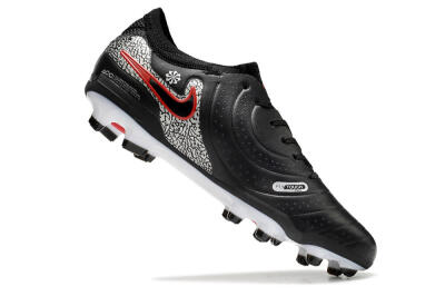 Men's Nike Tiempo Legend 10 Elite FG Firm Ground Low-Tops Football Boots - Black/Red/White