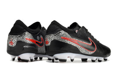 Men's Nike Tiempo Legend 10 Elite FG Firm Ground Low-Tops Football Boots - Black/Red/White
