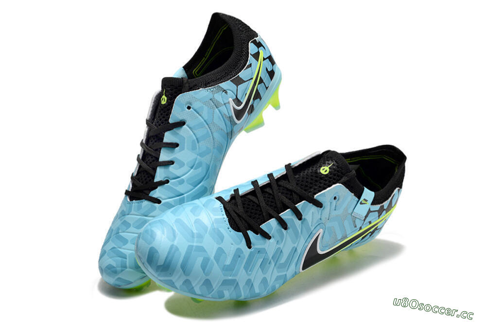 Men's Nike Tiempo Legend 10 Elite FG Firm Ground Low-Tops Football Boots - Jade/Black/Yellow 3