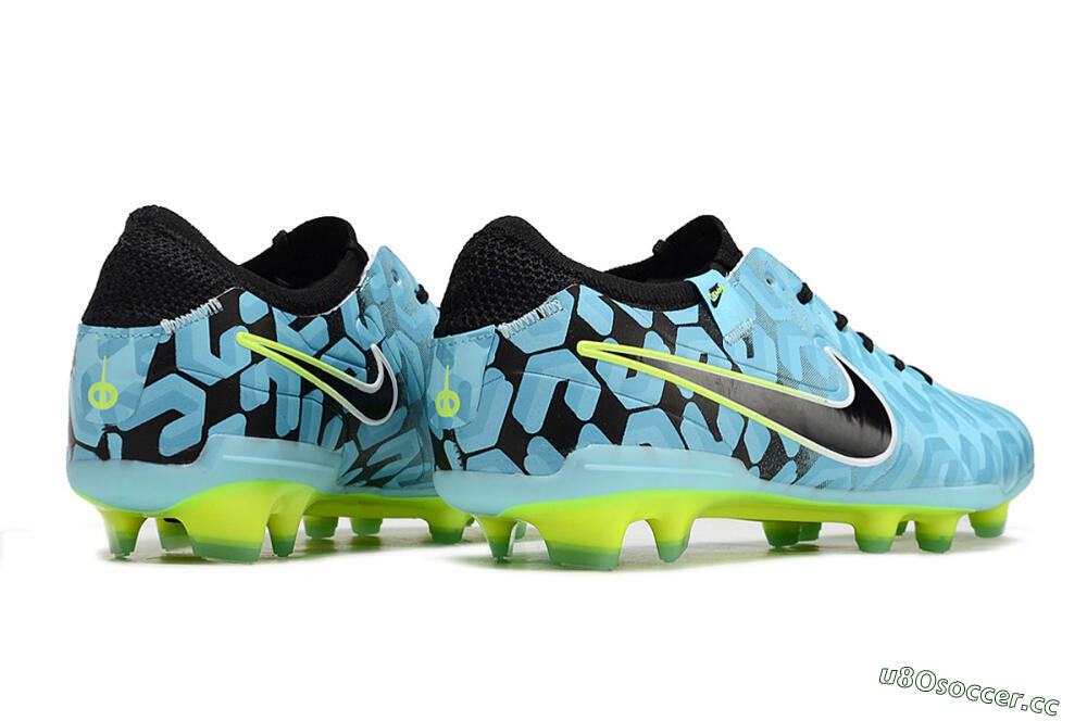 Men's Nike Tiempo Legend 10 Elite FG Firm Ground Low-Tops Football Boots - Jade/Black/Yellow 6